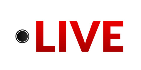 gradient red live icon with transparent background