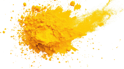 Powder explosion, transparent background