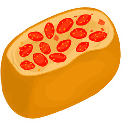 Illustration of meatball tofu with Chili