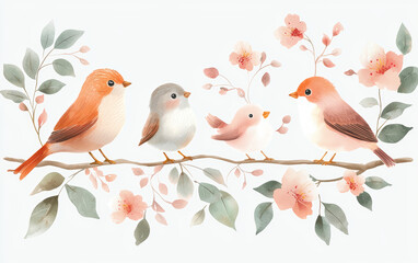 Bird theme art illustration