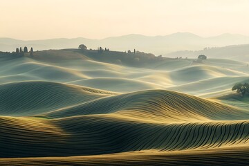 A smooth, undulating landscape that extends infinitely into the distance.