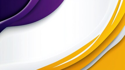 abstract background with waves, minimalist presentation template, white solid background, bold contrasting colors such as yellow and deep purple