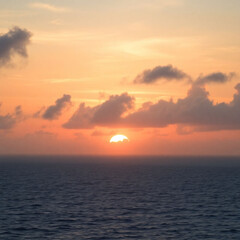 Fototapeta premium Beautiful cloudscape over the sea, sunrise shot