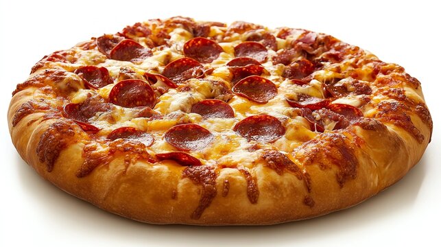 Delicious pepperoni pizza with melted cheese.