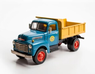 Fototapeta premium truck toy isolated on white