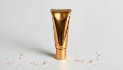 metallic gold tube of cream