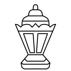 Latern Line icon. Ramadan, Islamic holiday symbols collection. Islamic icons, Muslim day signs icon isolated on white background. Quran Book, Traditional Lanterns. 