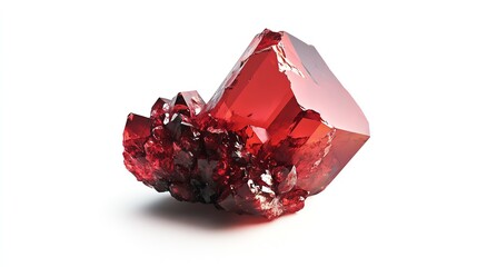 A stunning red crystal showcasing intricate facets and natural beauty.