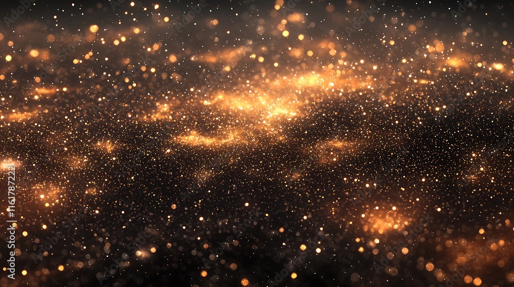 Wall mural a vast, infinite array of shimmering cosmic dust particles in a dark void.