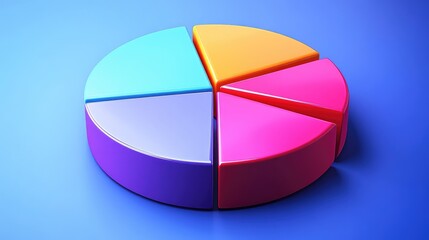 Obraz premium Colorful Pie Chart Diagrams for Business and Data Presentation