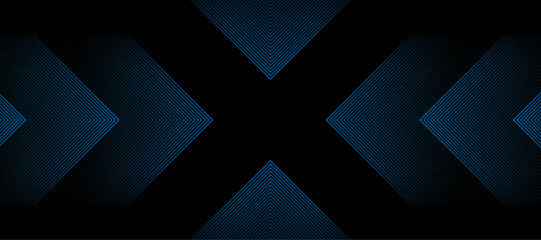 Directional background design with line | Abstract modern line design |  Arrow shape background design with blue gradient color