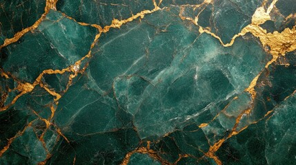 Dark green marble texture with gold veins.