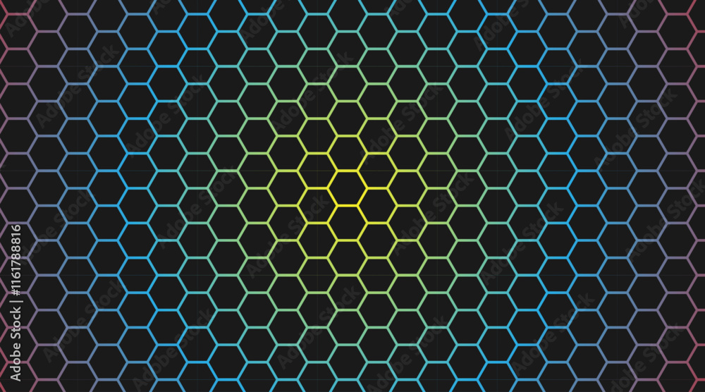 Aufkleber pattern background design with hexagonal shape | gradient effect on hexagonal pattern background | l