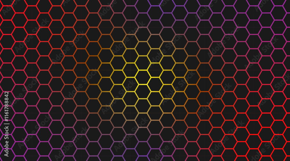 Aufkleber pattern background design with hexagonal shape | gradient effect on hexagonal pattern background | l