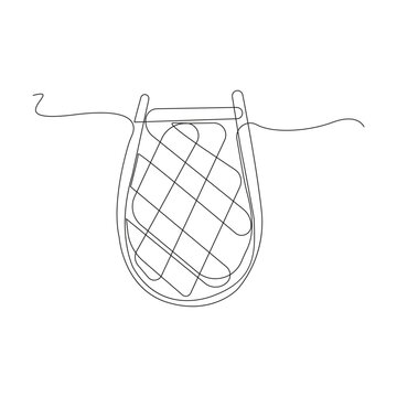 Simple hand-drawn kulo continuous line art. Vector illustration.