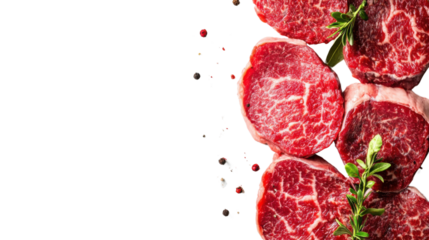 Piece of fresh meat, transparent background