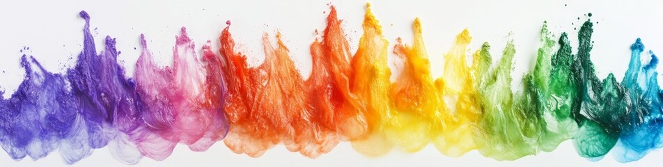 Vibrant rainbow color splash abstract art.