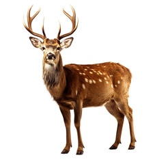 Fototapeta premium Wild Deer Isolated on Transparent PNG Background