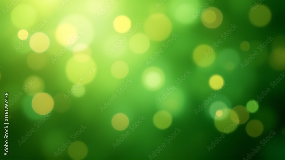 Poster green bokeh flare light effect on black background, for overlay and screen layer modes