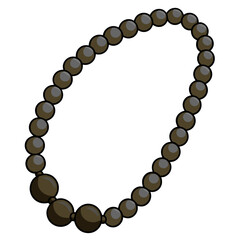 beads necklace isolated on white