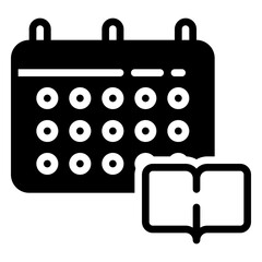 Calendar icon, glyph icon style