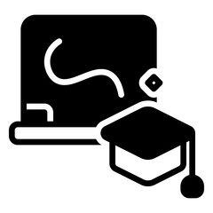 Classroom icon, glyph icon style