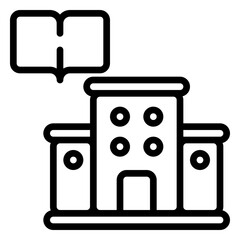 Library icon, line icon style