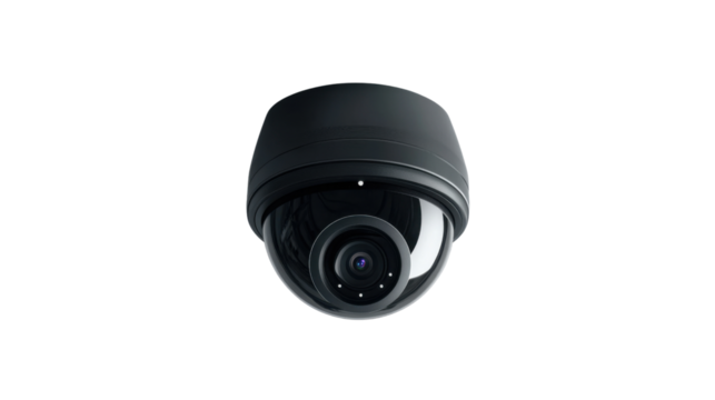 Surveillance camera, transparent background