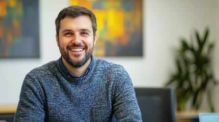 A smiling employee receiving a certificate of achievement in a workplace meeting.