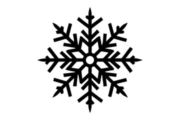 Snowflake icon vector silhouette