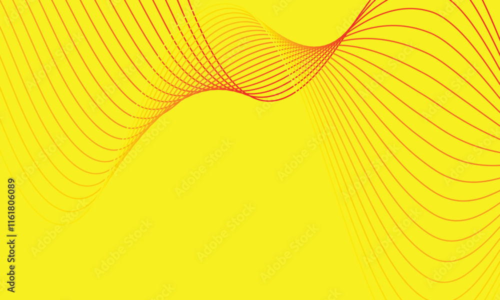 Poster abstract simple red white blend line pattern on yellow can be used background.