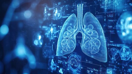 Digital Lungs: A 3D Model of Human Respiratory System in a Futuristic Medical Interface