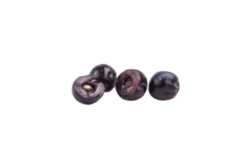 Plums on a white background