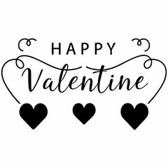 Happy valentine day, Happy valentine day typography design