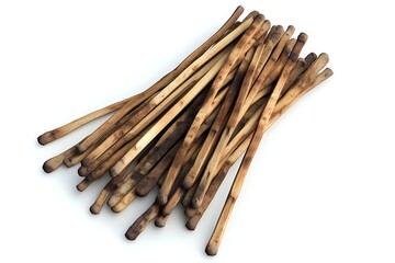 Pile of Burnt Wooden Sticks: A Close-Up Study