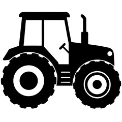 Tractor silhouette vector, tractor, farm, agriculture,