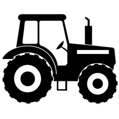 Tractor silhouette vector, tractor, farm, agriculture,