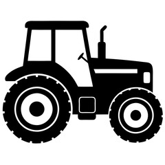 Tractor silhouette vector, tractor, farm, agriculture,