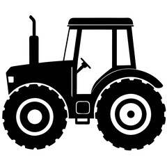 Tractor silhouette vector, tractor, farm, agriculture,
