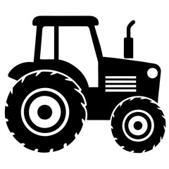 Tractor silhouette vector, tractor, farm, agriculture,
