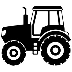 Tractor silhouette vector, tractor, farm, agriculture,
