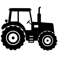 Tractor silhouette vector, tractor, farm, agriculture,