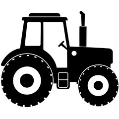 Tractor silhouette vector, tractor, farm, agriculture,