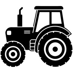 Tractor silhouette vector, tractor, farm, agriculture,