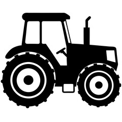 Tractor silhouette vector, tractor, farm, agriculture,