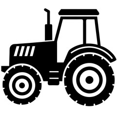 Tractor silhouette vector, tractor, farm, agriculture,