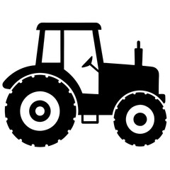 Tractor silhouette vector, tractor, farm, agriculture,