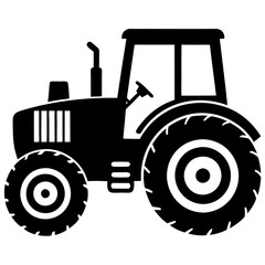 Tractor silhouette vector, tractor, farm, agriculture,