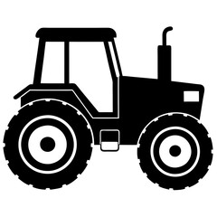 Tractor silhouette vector, tractor, farm, agriculture,