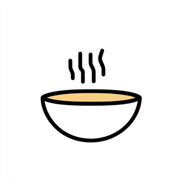 recommend clip art: Hot soup in a bowl, steaming.